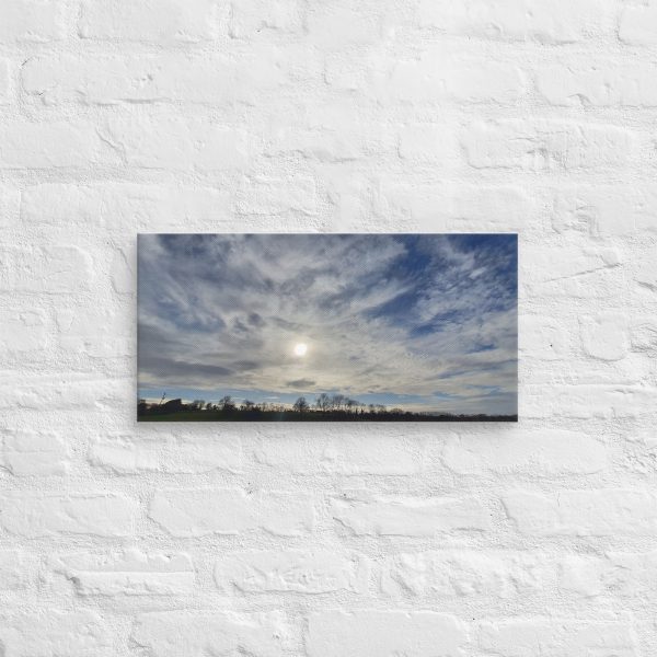 Sunset Through Clouds Landscape Canvas